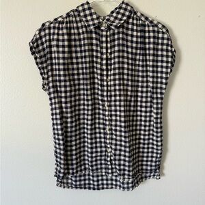 Old Navy Black and White Casual Button Down Shirt